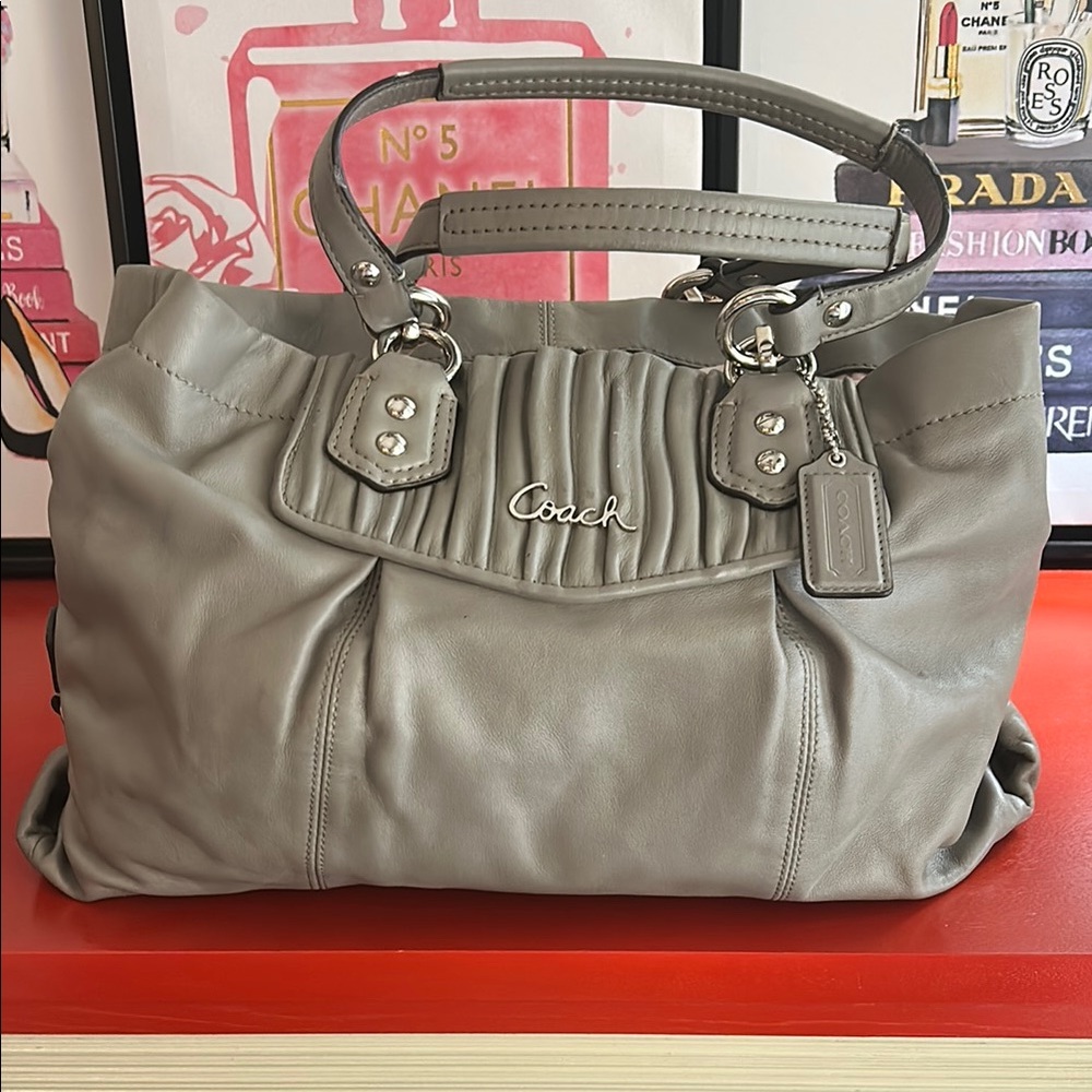 Coach Buttery Soft Gray Leather Women's Bag